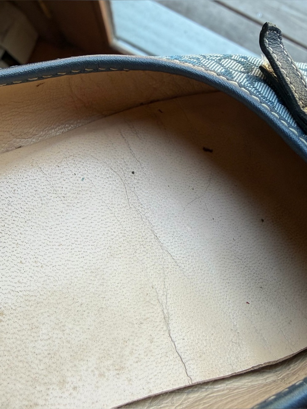 COACH Denim Blue Crystal Signature C Canvas Buckle Ballet Flats Slip-On Shoes 8 - Picture 12 of 13
